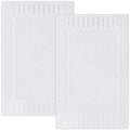 White Classic Luxury Bath Mat Floor Towel Set of 6-20x30 Inch, Absorbent Cotton Hotel Spa Shower/Bathtub Mats