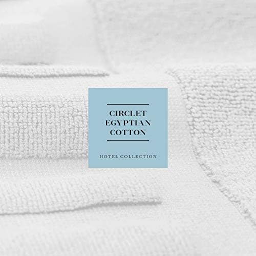 White Classic Luxury Bath Mat Floor Towel Set of 6-20x30 Inch, Absorbent Cotton Hotel Spa Shower/Bathtub Mats