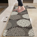 HEBE Anti Fatigue Kitchen Rugs Sets of 2, Non Slip Kitchen Mats for Floor, Waterproof Cushioned Comfort Standing Carpet for Kitchen Sink, Home Office, Laundry Room, Gray