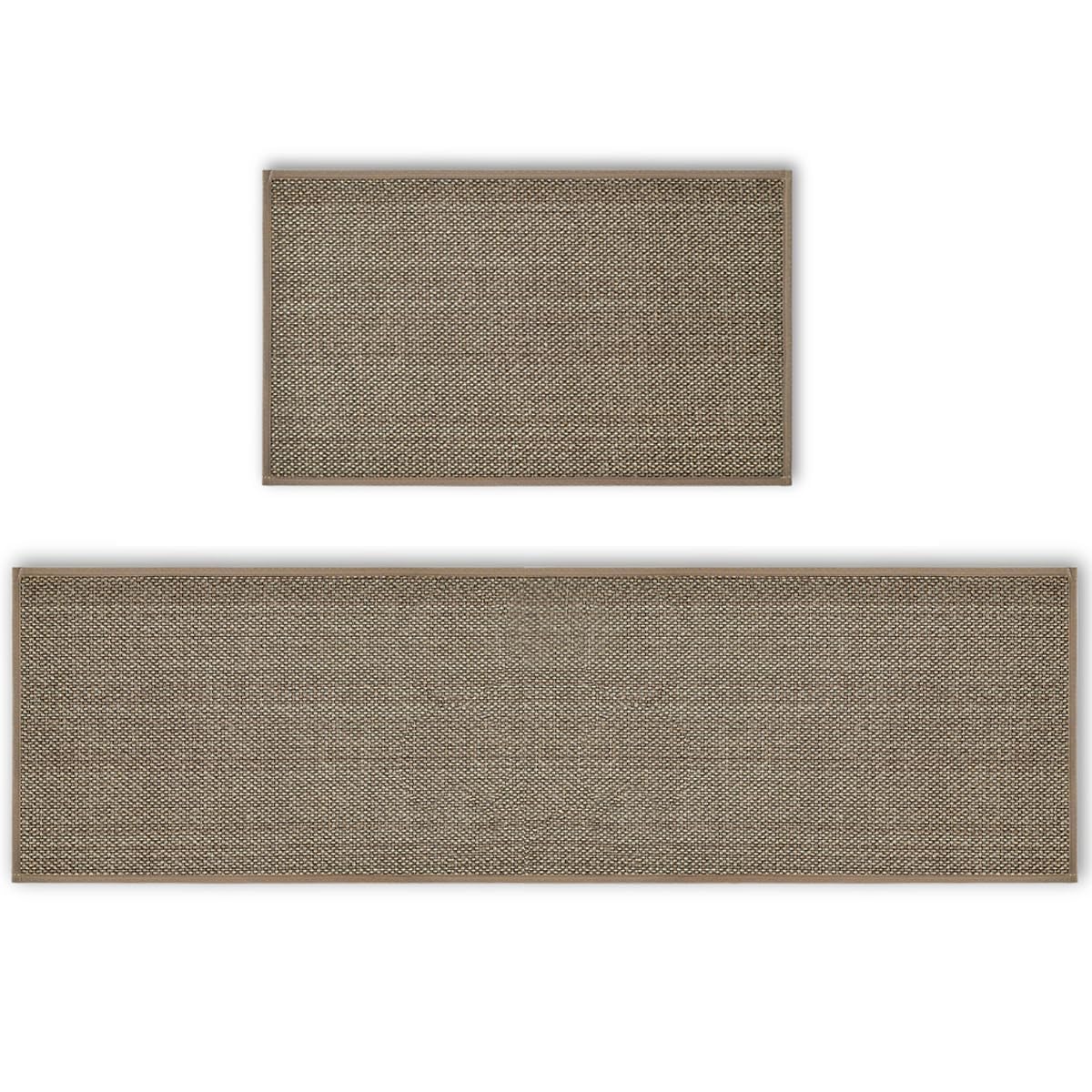 Artoid Mode Washable Non Slip Kitchen Rugs and Mats Set of 2, Rubber Backing Absorbent Kitchen Mats for Floor Front of Sink - 17x29 and 17x47 Inch