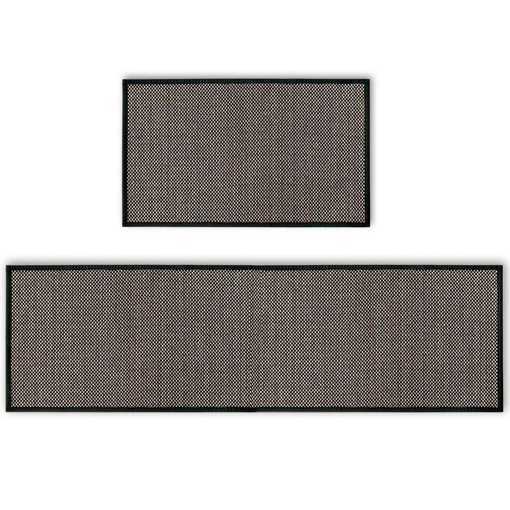 Artoid Mode Washable Non Slip Kitchen Rugs and Mats Set of 2, Rubber Backing Absorbent Kitchen Mats for Floor Front of Sink - 17x29 and 17x47 Inch