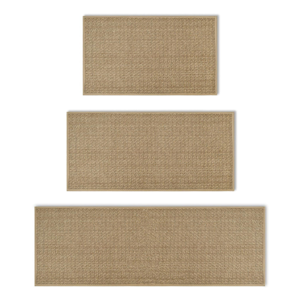 Artoid Mode Washable Non Slip Kitchen Rugs and Mats Set of 2, Rubber Backing Absorbent Kitchen Mats for Floor Front of Sink - 17x29 and 17x47 Inch