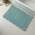 100% Cotton Bath Rug, 2200 GSM Plush Tufted Bath Mat, Soft Absorbent Luxury Bathroom Rug, Machine Washable, 36" x 24" Ivory