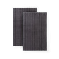 Herringbone Bath Mat Set of 2, Turkish Cotton Tencel Blend, Absorbent Quick Dry, 20x32 Inch, Oeko-TEX Certified, Made in Turkey