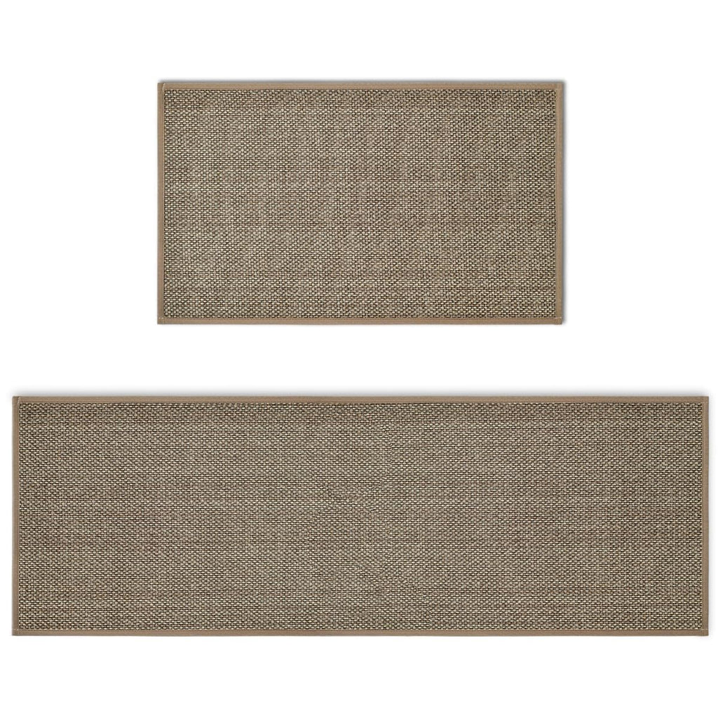 Artoid Mode Washable Non Slip Kitchen Rugs and Mats Set of 2, Rubber Backing Absorbent Kitchen Mats for Floor Front of Sink - 17x29 and 17x47 Inch