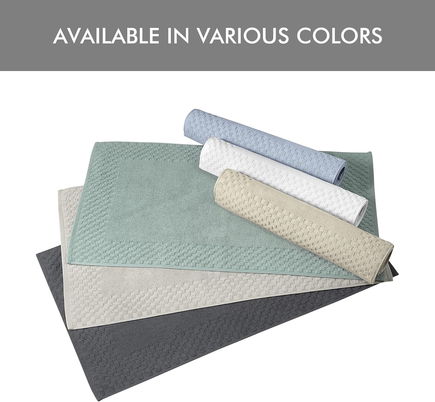 Classic Turkish Towels CTT - 2 Piece Bathroom Rugs Set, 100% Cotton Bath Mats, Non-Slip, Comfy & Highly Absorbent Bathroom Floor Mats, Machine Washable | 20"x34" (Almond)
